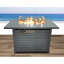 Foyer de table extérieur en acier au propane de 25 po H x 42 po avec couvercle