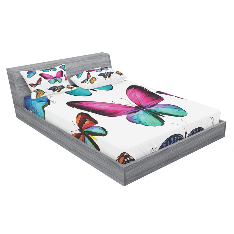 Microfiber Sheet Set, Queen Sheet Set with Fitted Sheet