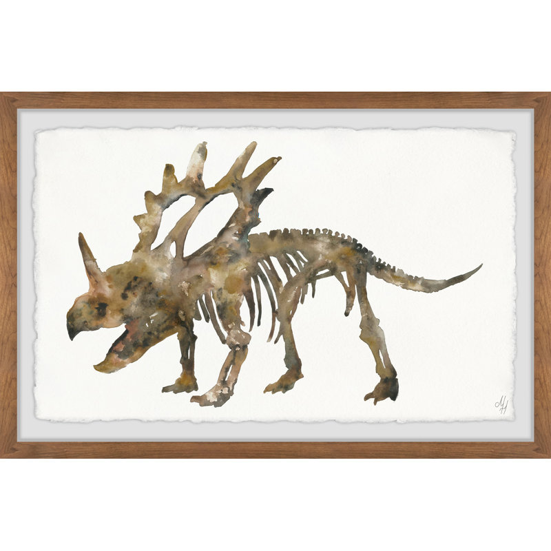 «Rieder Styracosaurus Skeleton», reproduction encadrée, H 8 po x l 12 po x P 1,5 po