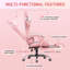 Fauteuil de jeu ergonomique avec coussin lombaire de massage-2022142485