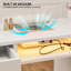 Table de manucure professionnelle avec éclairage DEL, système anti-poussière intégré, vitrine éclairée par DEL, éclairage sous le bureau, plateau coulissant double face, repose-poignets, résistant à l'acétone