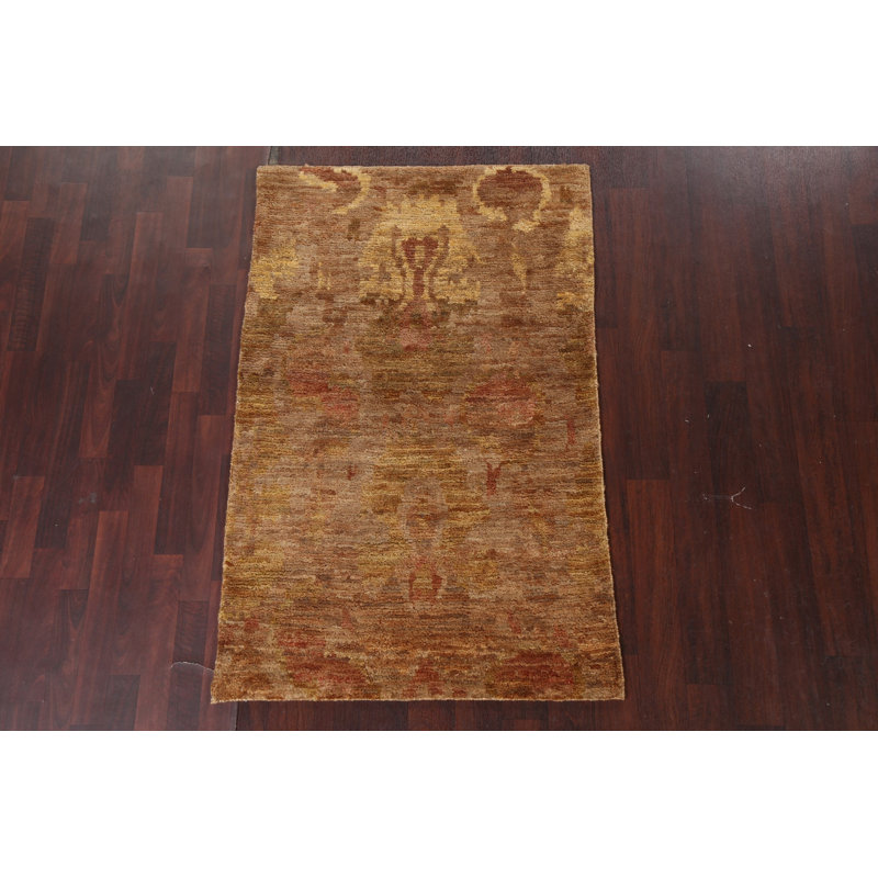 Tapis oriental intérieur / extérieur abstrait Oushak noué à la main 4 x 6