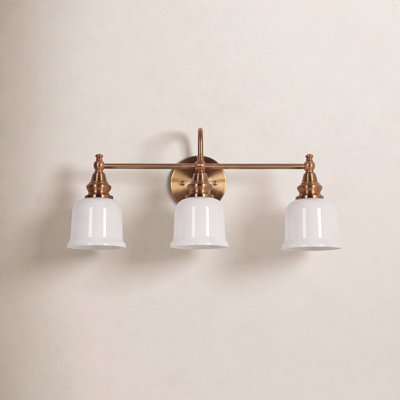3-Light Dimmable Brass Vanity Light