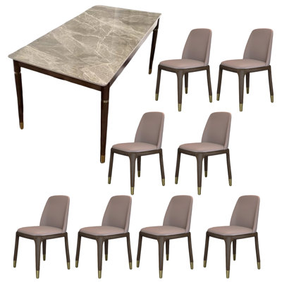 Table rectangulaire en bois massif de style nordique