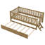 Lit plateforme en bois avec garde-corps et lit gigogne-2023083948