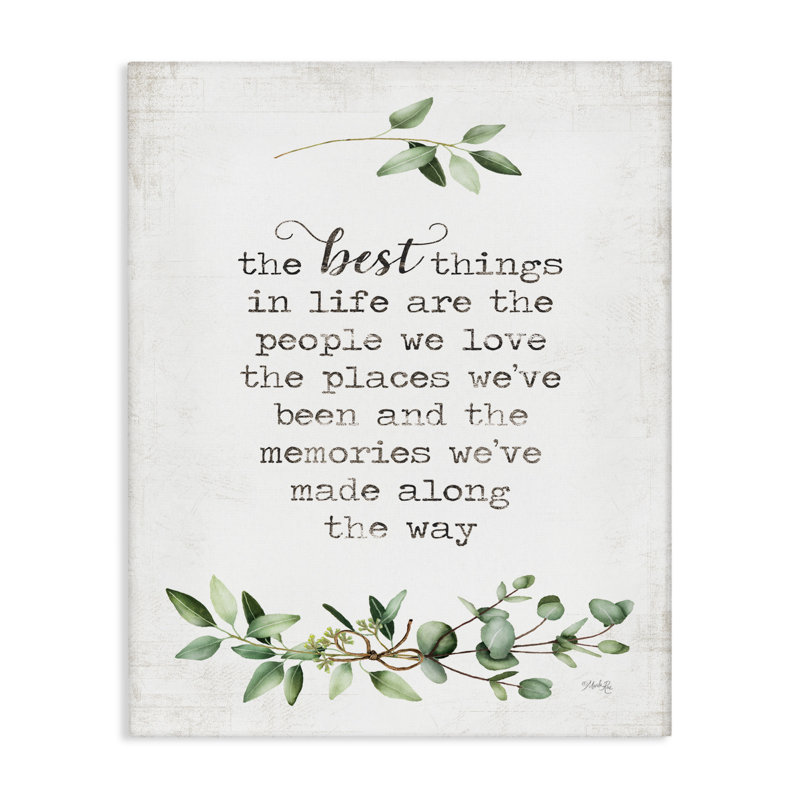 «The Best Things in Life Are People» par Marla Rae - reproduction d'art texturée, H 20 po x l 16 po