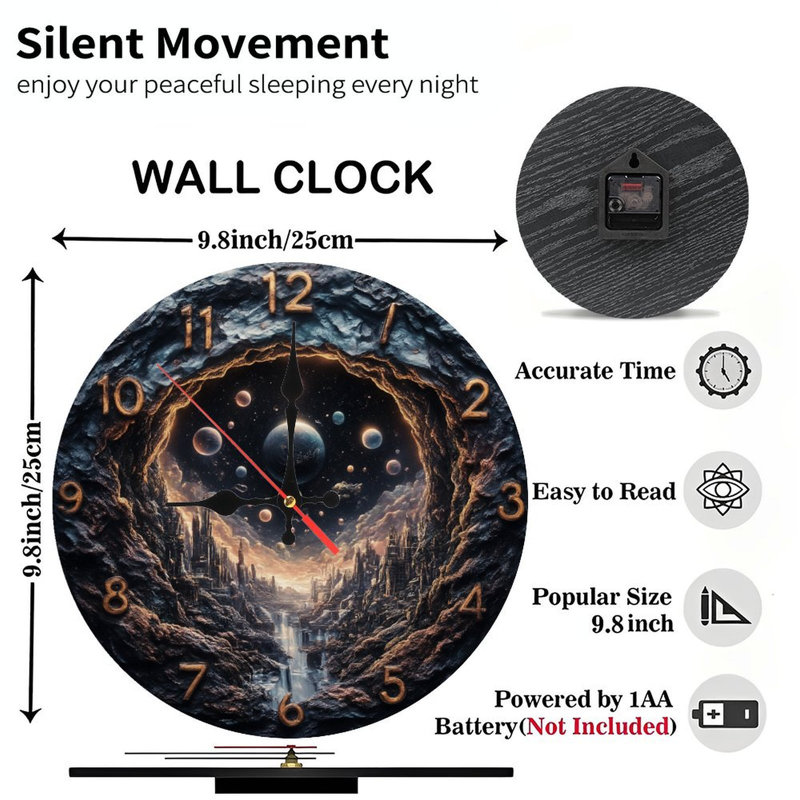 Horloge avec espace paysage urbain