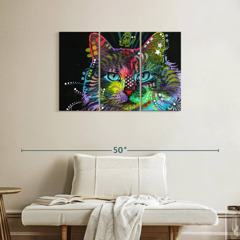 Brampt Blue Stare, 24" H x 38" W