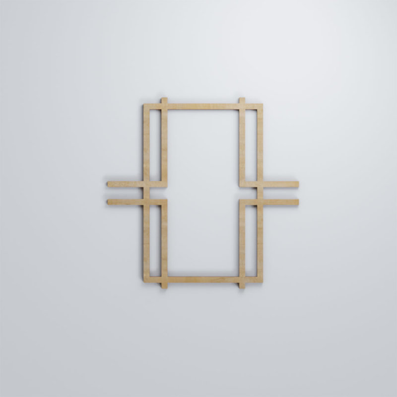 Panneaux muraux en bois Granby, Hickory, H 23 3/8 po x l 23 3/8 po x P 1/4 po