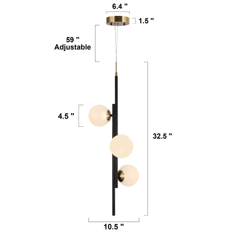 Christobel 3 - Light Unique / Statement Geometric LED Chandelier