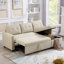 Canapé modulaire escamotable avec méridienne de rangement Upholstein