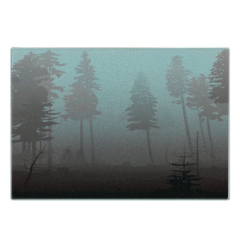 Planche à découper en verre trempé Ambesonne Forest