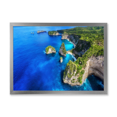 Vue aérienne de la plage tropicale II - reproduction sur toile