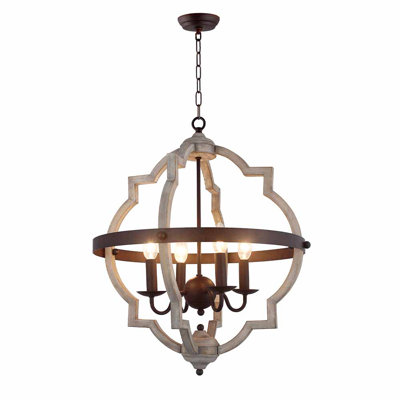 Rooker 4 - Light Geometric Chandelier