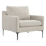 Chaise d'appoint moderne rembourrée avec coussins (ensemble de 2)