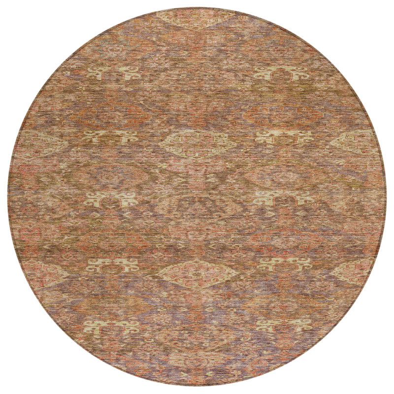 Segin Area Rug with Non-Slip Backing, Round 8'