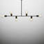 Lustre spoutnik linéaire moderne à 6 lumières Alaric