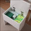 Bureau de coiffeuse avec miroir éclairé, coiffeuse de maquillage avec tiroirs et armoire de rangement pour chambre à coucher, bureau en verre, luminosité réglable à 3 modes d'éclairage, tabouret de rangement
