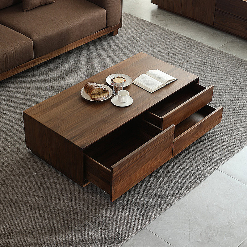 Table basse simple et moderne avec rangement rectangulaire, H 24,57 po x L 55,12 po x l 27,56 po