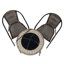 BRAVA FIRE PIT 60cm Mosaic Table with San Remo Chair Garden Set