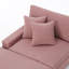 Chaise longue rembourrée en velours côtelé avec accoudoirs et coussins décoratifs-212234361-212234364