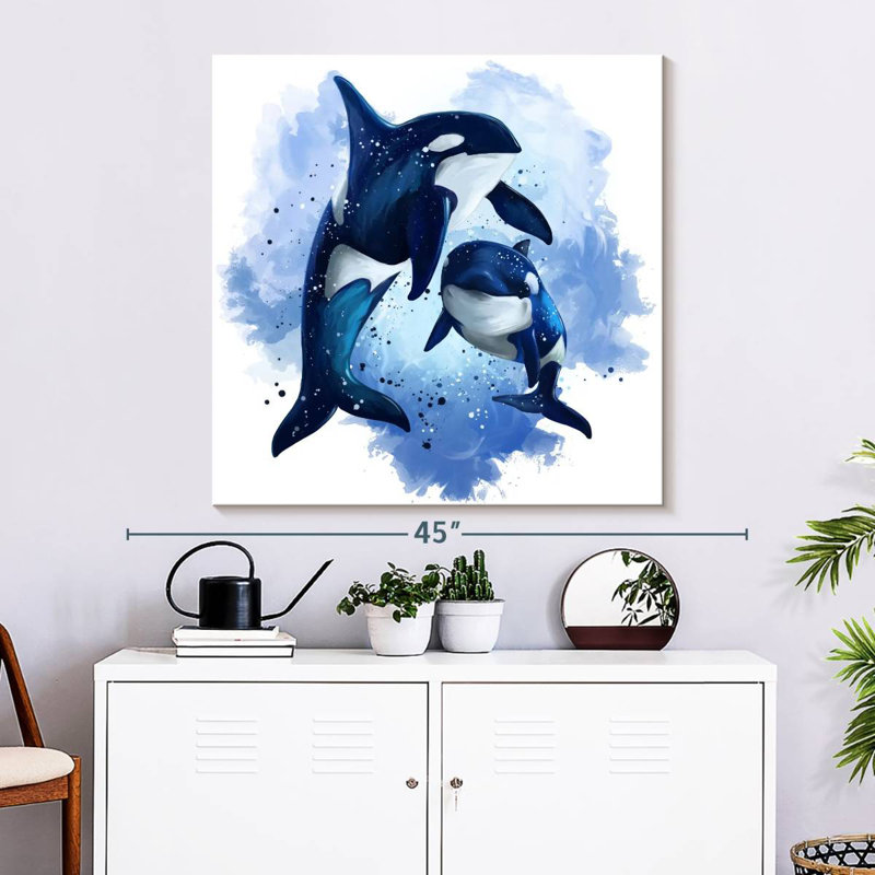 Crowle Orcas, 33" H x 33" W