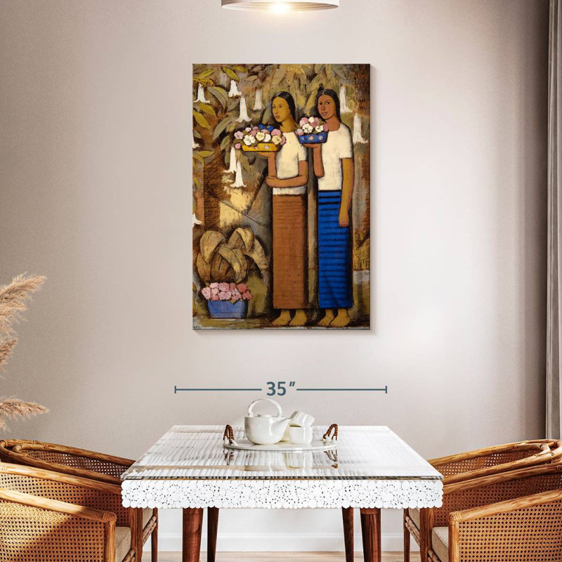 Leisha Flower Vendors, 45" H x 30" W