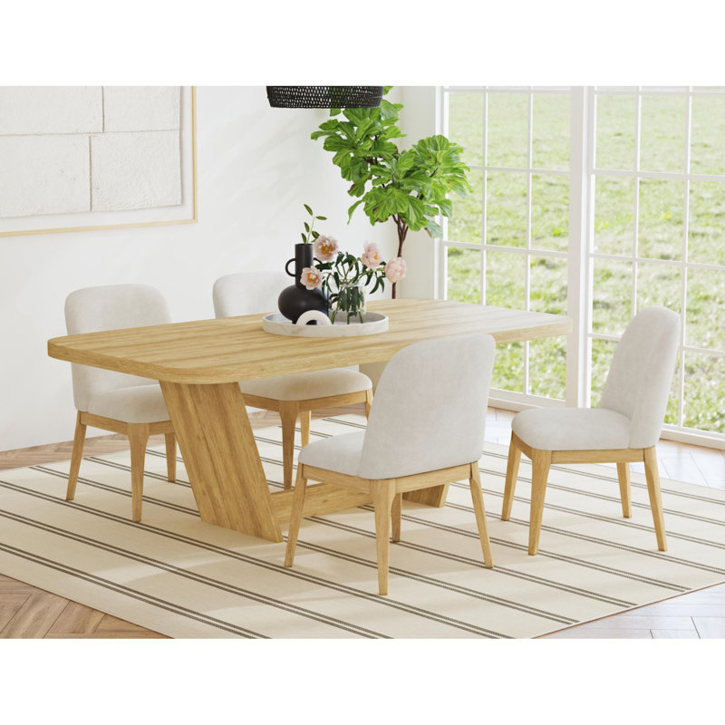  Chaise d'appoint de salle à manger Sutton avec tissu blanc naturel (2 par boîte)