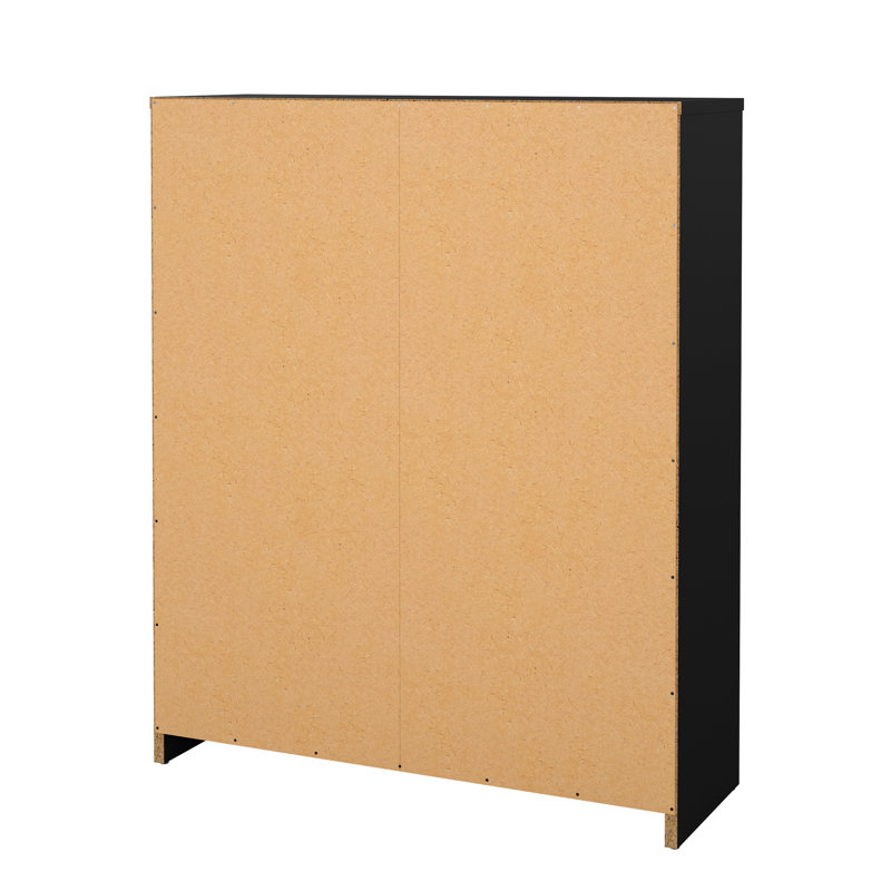 Domini 12 Pair Shoe Storage Cabinet, Matte Black