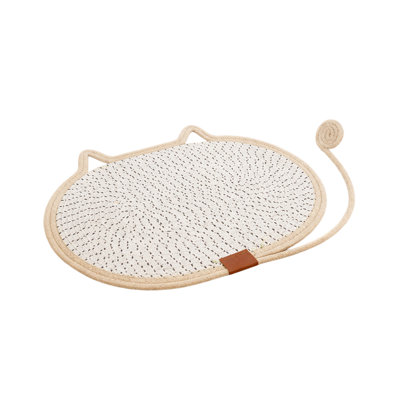 Grattoir pour chat avec passe-partout amovible, lavable, respirant et antiadhésif, 19,69 po x 13,78 po x 0,39 po, beige