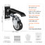 Workbench Caster Wheels, 74.8kg Load Capacity,6.3cm Heavy Duty Retractable Casters, Side Mounted Adjustable Stepdown Wheels with 360° Swivel for Workbenches, Tables, and Equipment