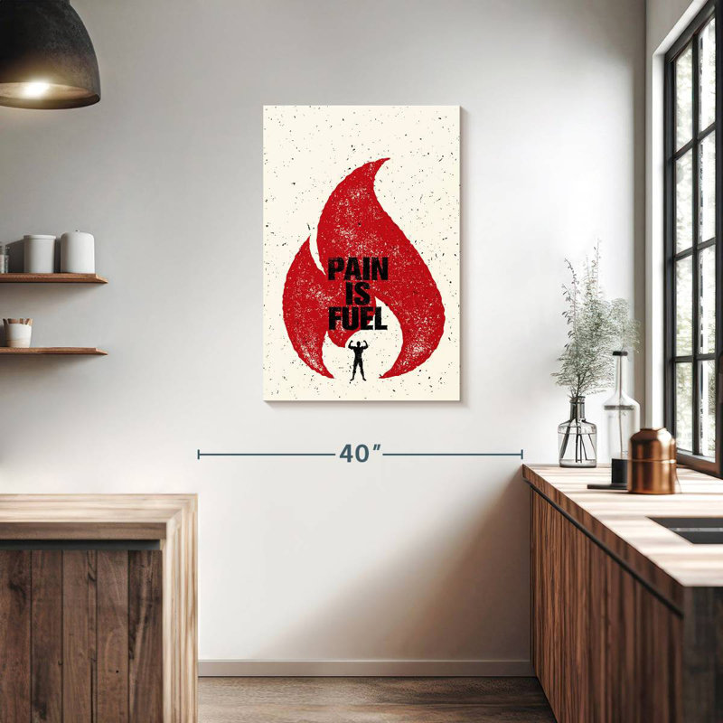 Tergel Pain Is Fuel Quote, 36" H x 24" W
