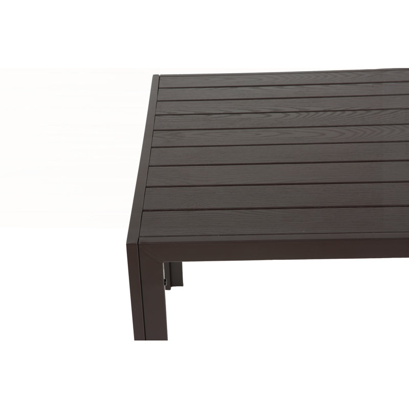 Ensemble repas 7 pièces pour patio avec table rectangulaire et 6 chaises empilables en textilène pour les réunions de famille en plein air