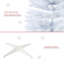  Snow Flocked Artificial Pencil Christmas Tree, Slim Xmas Tree with Realistic Branches and Plastic Base Stand for Indoor Decoration-1699197812