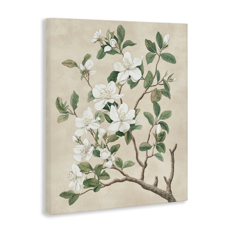 Toile rétro «Blossomed Tree», conception par Petal Prints Design, H 20 po x l 16 po