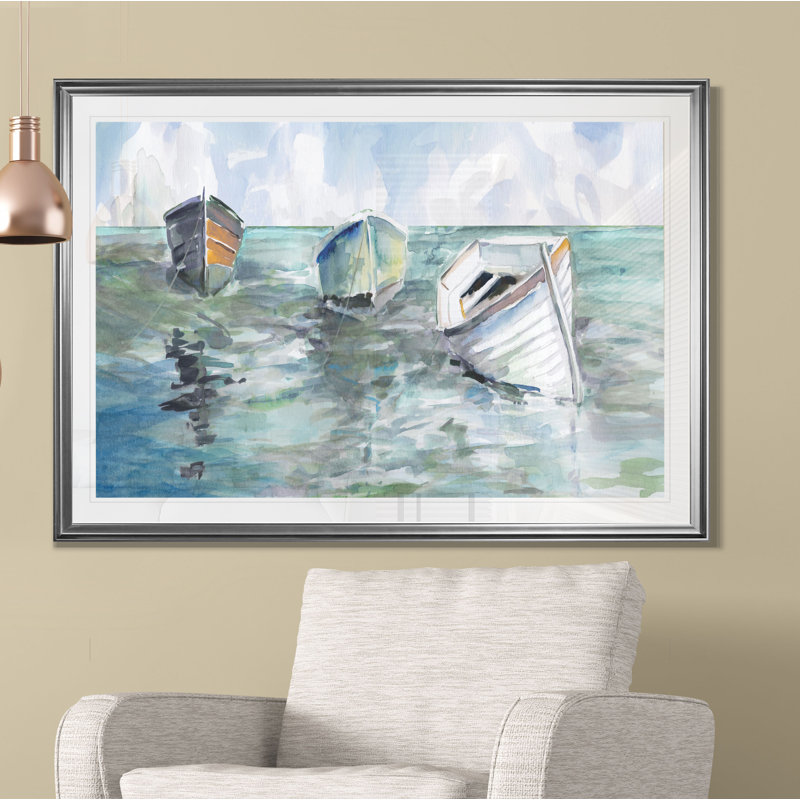 " Caught At Low Tide I ", 24" H x 36" W x 1.5" D, Wrapped Canvas