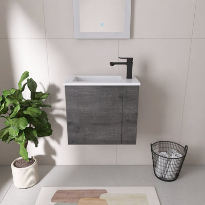 Avenel 22" Wall Mounted Single Bathroom Vanity Set With Ceramic Sink