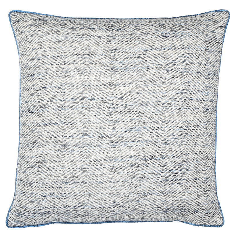 Deeter Chevron Square Cushion, Navy, 50 x 50cm