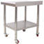 Heavy Duty Stainless Steel Prep Table with Backsplash & Casters, Adjustable Shelf