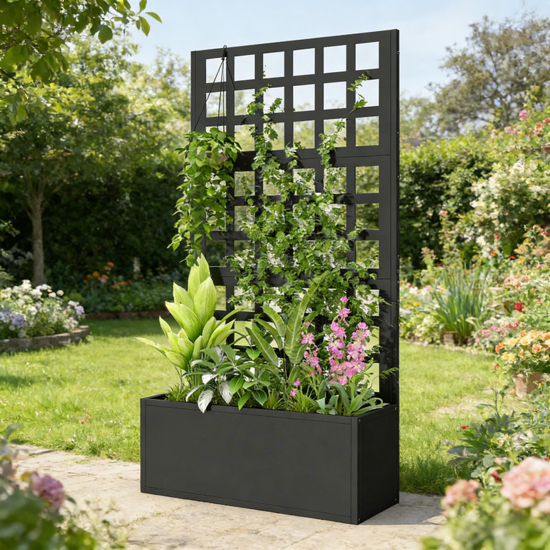 Boîte à fleurs, jardin surélevé, bac à légumes, Noir