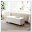 Banc de rangement en lin capitonné-683682704