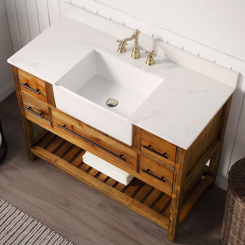 Pompierie 48'' Single Bathroom Vanity with Ceramic Top