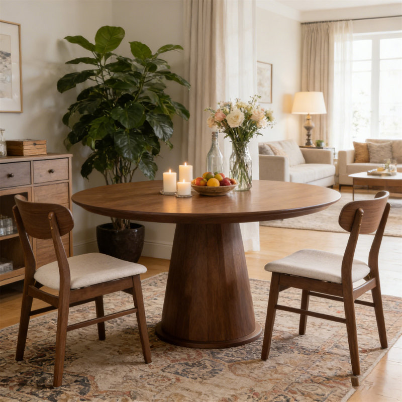 Chaise de salle à manger, ensemble de 2 (table non incluse), Beige clair