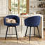 Tabouret de bar et de comptoir pivotant et rembourré de 66 cm (26 po) avec cadre en métal, supporte jusqu'à 159 kg (350 lb)-938769264
