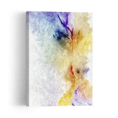 Ethereal Watercolor Flow Abstract Contemporary Modern Violet Wall Art Print