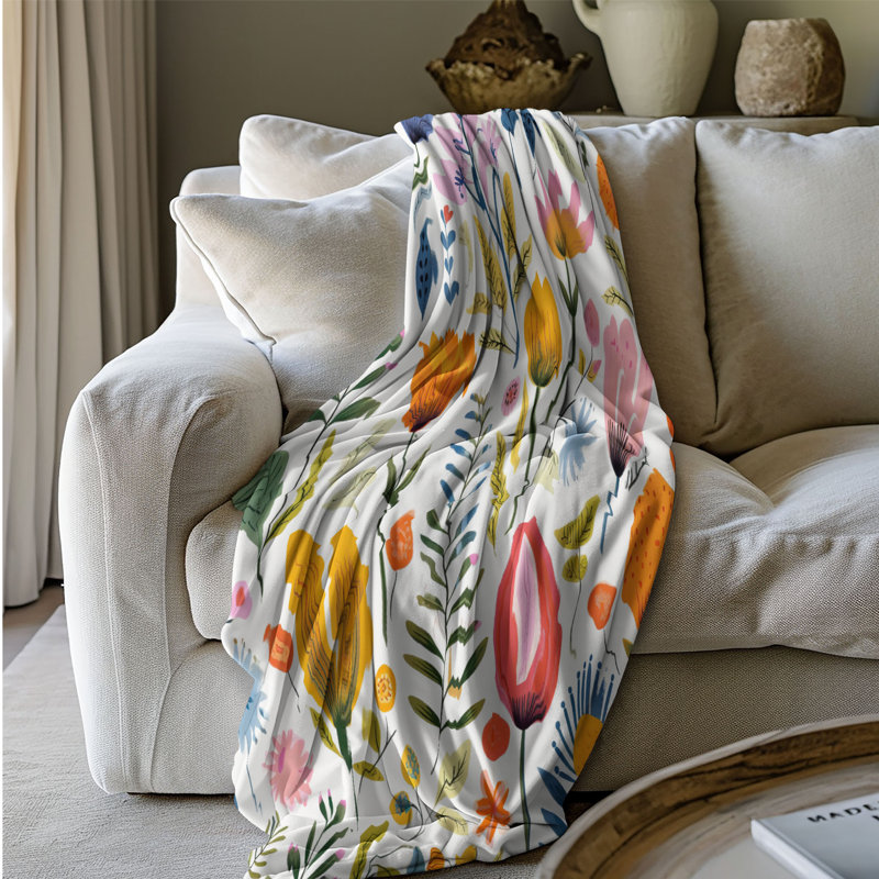 Bloom Fusion - Couverture Sherpa 1 pièce de qualité supérieure 0151, L 50 po x L 60 po
