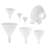 Hutzler Multi-Purpose 7-Piece Plastic Funnel Set