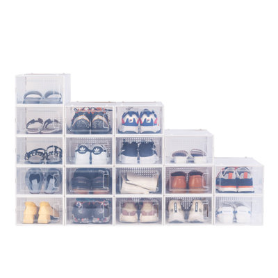 18 Pair Stackable Shoe Storage Box