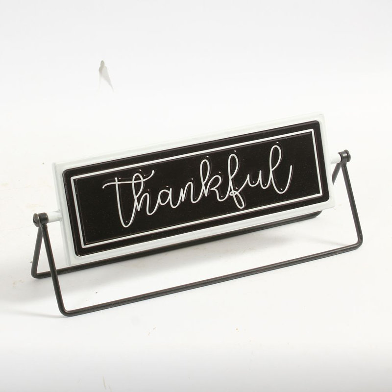 Panneau de table «Thankful / Grateful»