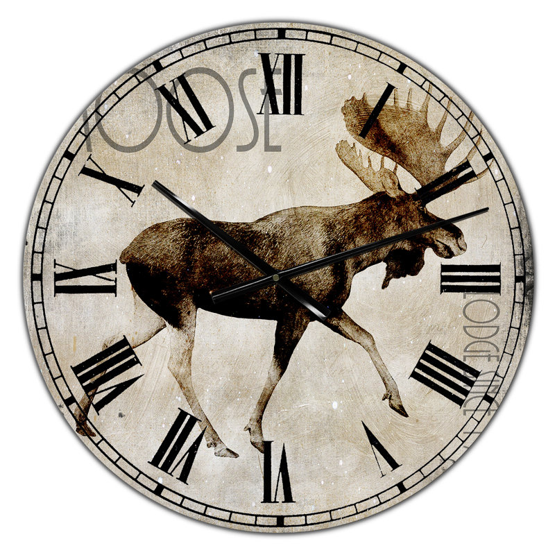 Horloge murale Moose Lodge 2, Grand